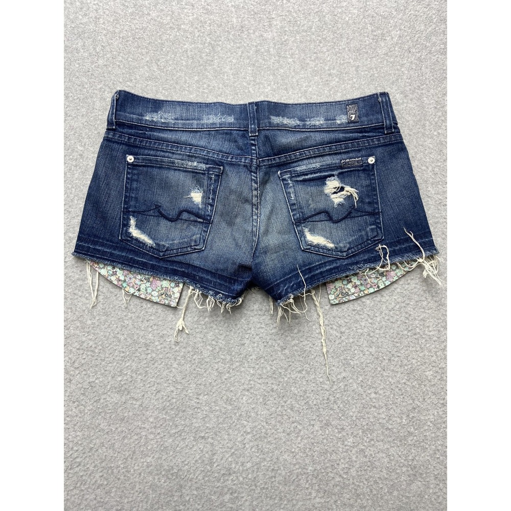 7 For All Mankind Blue Jean Shorts